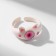 Ring "Montrustrik" cat, pink color, dimensionless