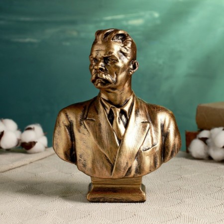 Bust Gorky M., Bronze 16x21cm