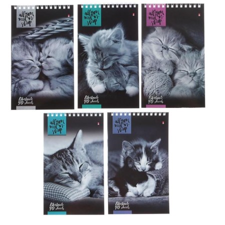 Notepad A5, 40 sheets on the crest "cats", mix