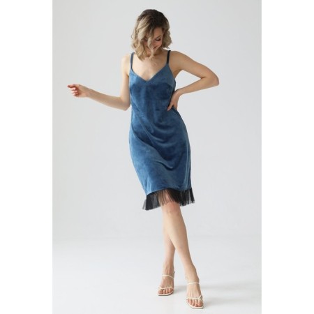 Win -linen -style dress from velvet, size 42-3