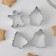 A set of forms for cutting the cookies of the share “Man, cupcake, bell, Christmas tree”, 4 pcs