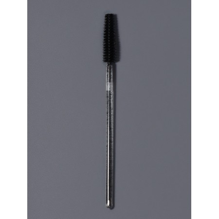 Brushes for eyebrows and eyelashes, silicone, set - 50 pcs, 10.5 cm, black/transparent color-3