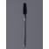 Brushes for eyebrows and eyelashes, silicone, set - 50 pcs, 10.5 cm, black/transparent color