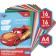Cardboard color, A4, 16 sheets, 16 colors, non -unilateral, in folder, 200 g/m², cars