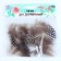 A set of feathers for decor 10 pcs., Size 1 pcs: 5 × 2 cm, brown color with white