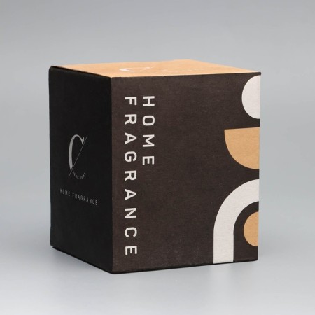 Aromatic candle "Home Fragrance", cologne, black, 7x8 cm-5