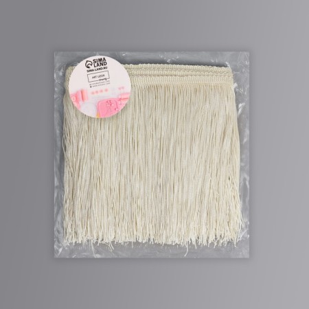 Decorative braid "Furger", 20 cm, 5 ± 0.5 m, beige color-1