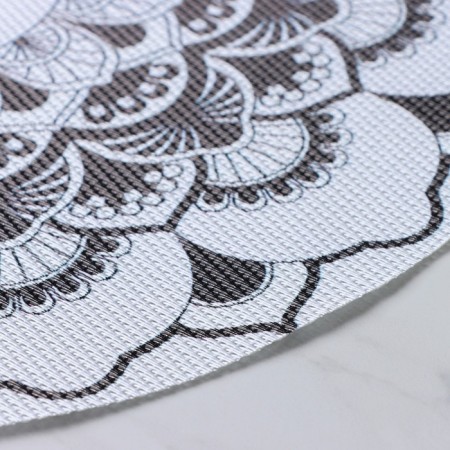 A set of serving napkins on the table of the mandalas, 4 pcs, d = 38 cm, white color-6