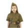 Military carnival costume: short sleeve dress, cap, river 36, height 134-140 cm