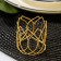 NOBLE napkin ring, 4.5 × 4 cm, gold color