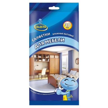 Salfets wet household Celesta, for furniture, 30 pcs.