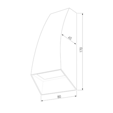 Wall lamp Elektrostandard, Forw Led 2 W, 45x80x170 mm, IP54, Gray color-1