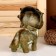 Soft musical toy "Dinosaurus", 16 cm, dark green color