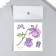 Tattoo on the body color "Lilac flowers and butterflies" 6x6 cm
