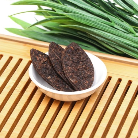 Chinese sustained tea "Shu puer gold leaf", raw, manhai, 50 g + - 5g (set 6 pcs)-2