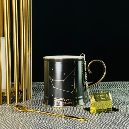 Lenardi mug "Signs of the zodiac. Capricorn ", with a spoon and filter, 360 ml