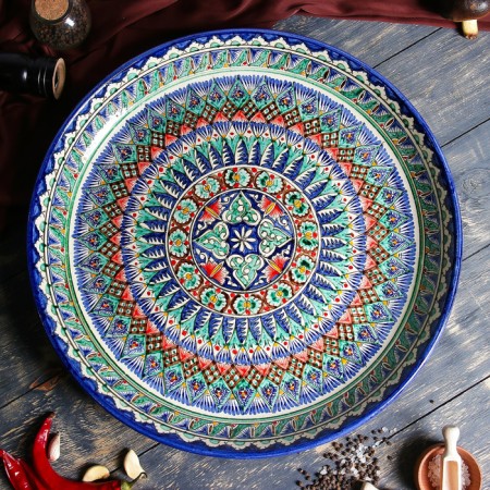 Lryagan Round Rishtan Ceramics, 45.5 cm, ornament-4
