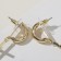 Earrings Metal "Crosses" Volumetric Line, Color Gold