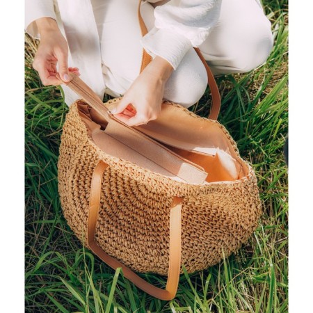 Female Bag Sl Home, manual weaving, cotton, pens length 30 cm, 45 × 43 cm-9