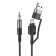 Cable Hoco UPA23, 2 V 1, Type -C+USB - Jack 3.5 mm (M), 1 m, nylon, gray