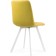 Stool on a metal frame chilli metal/velor, white/yellow 43.5x50x87.5 cm