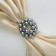Pearl clip for the scarf, the color is gray in silver