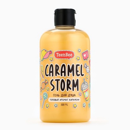 Shower gel, moisturizing, 500 ml, karamel, teenbee aroma, teenbee-1