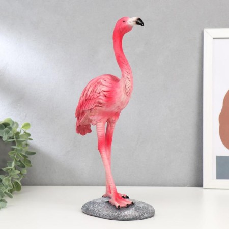 Polystone souvenir "Pink flamingos on stone" MIX 35.5x14x10.5 cm-1