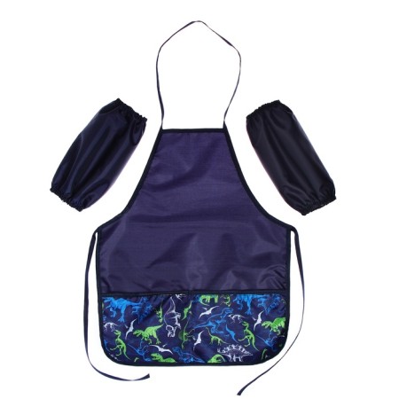 Apron for labor + sleevens, 485 x 395/250 x 160 mm, height 116-146 cm, calligrata, "dinosaurs"-5