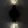 Lamp "Deco" 2xLED 2W 4000K IP66 Black 9.5x4.3x16 cm