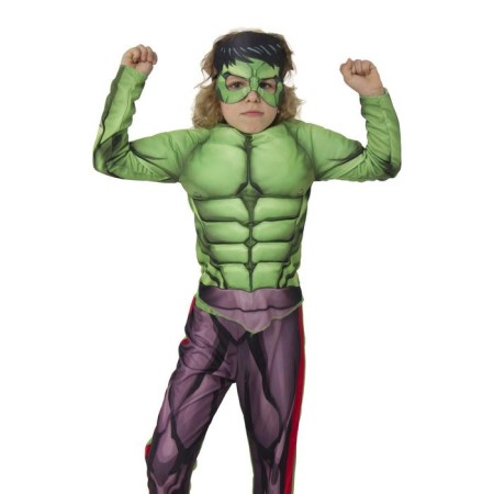 Carnival costume "Hulk" with muscles, textiles, jacket, trousers, mask, p. 34, height 140 cm-2