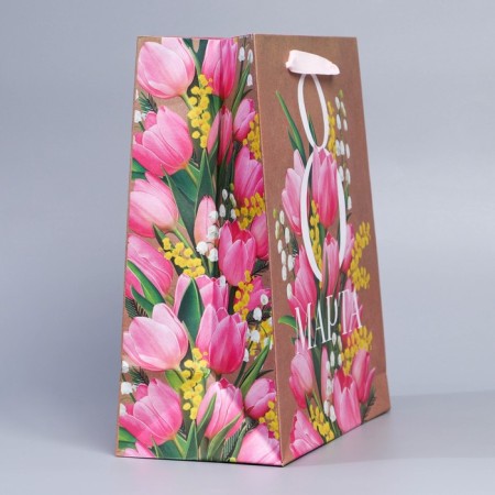 Package Gift Craft Vertical, Packaging, “March 8”, Ml 27 x 23 x 11.5 cm-1