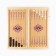 Wooden backgammon large, board game "Green Pattern", 60 x 60 cm, with checkers
