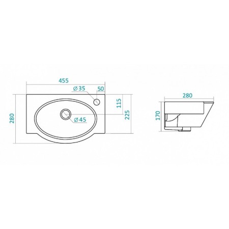 Santek "Forum-45" shell with the left hole for the mixer-3