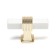 Handle button Cappio PK117, white/gold color