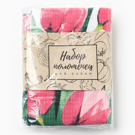 A set of kitchen towels of the “flow” 35x60cm-4pcs, 100% HL-9