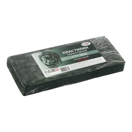 Plasticine sculptural olive, soft, 1000 g, "gamma"-1