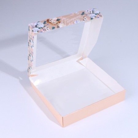 Confectionery packaging, a box with lamination “You are beautiful!”, 20 x 20 x 4 cm-2