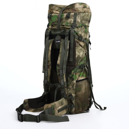 Tourist backpack, TAIF, 100 L, cord department, 2 outer pockets, green color/camouflage-2