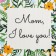 Towel "Dolyana" Mom I Love You 35x60 cm, 100% cotton, waffle 160 g/m2