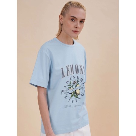 Female T -shirt, size XL, blue color-1