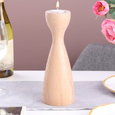 Candlestick, model No. 6, 9 x 25 cm, beech