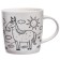 Set, a mug for coloring, 250 ml, blue tractor