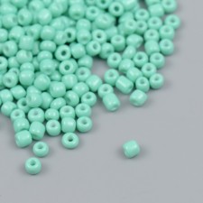 Бисер стекло 6/0 "Бирюзовый" зефирный 450 гр