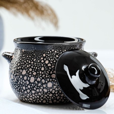 Ceramic Pikanto baking pot 0.65l / 12.5x11.5cm, marble-1