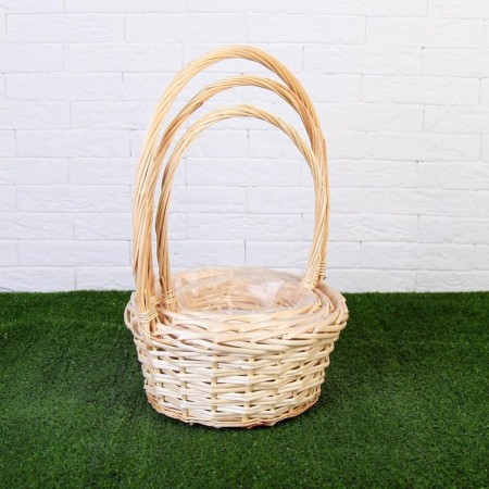 Set of baskets "Whole Wick", 3 pcs, (28 × 14/45 - 24 × 13/41 -19 × 11/37) cm, IVA natural-5