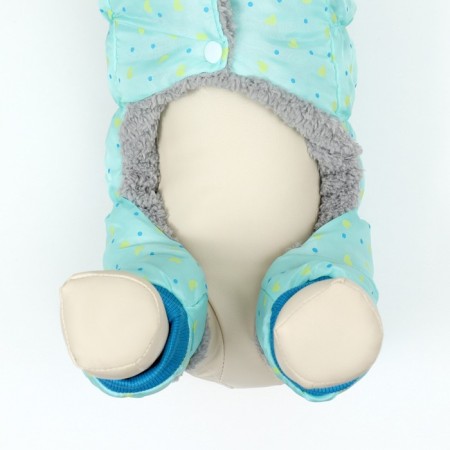 Kombinson "Tender Way" on the fur lining, size S (DS 25, Osh 25, OG 35 cm), Blue-5