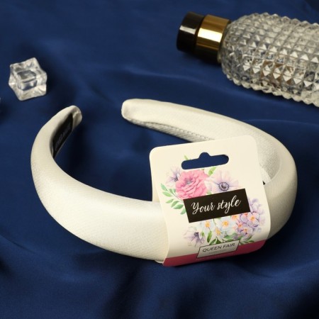 Hair rim "lira" 3 cm, beige-1