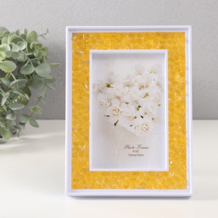 Photo frame plastic 10x15 cm "Yellow pebbles" 2x14.7x19.7 cm