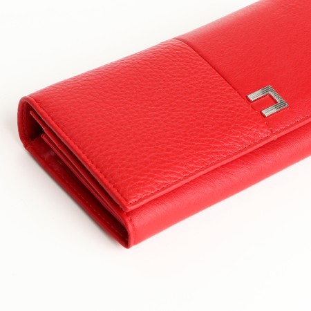Women's wallet on magnets, red color-2
